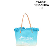 Large Summer Vibe Canva Tote Bag For Women - 2-Tone- Ideal As Work Bag, Laptop Bag, Uni Bag, Travel Bag, Gym Bag, And Beach Bag. Ideal Women'S Totes Bags
