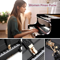 Piano Shaped Crossbody Shoulder Bag Handbag Acrylic Unique Novelty Piano Purse