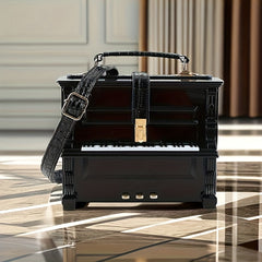 Piano Shaped Crossbody Shoulder Bag Handbag Acrylic Unique Novelty Piano Purse