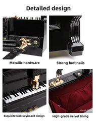 Piano Shaped Crossbody Shoulder Bag Handbag Acrylic Unique Novelty Piano Purse