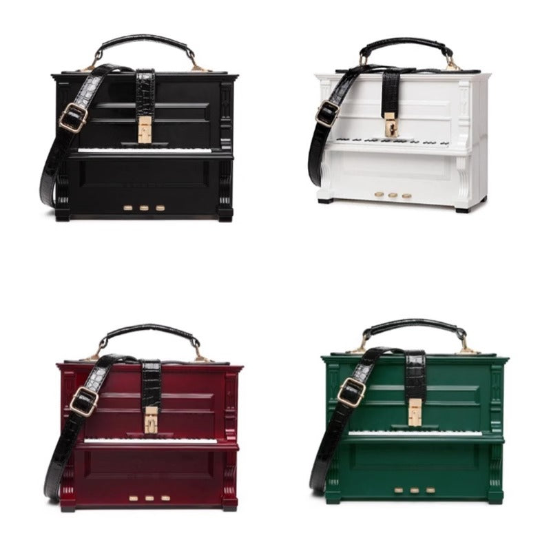 Piano Shaped Crossbody Shoulder Bag Handbag Acrylic Unique Novelty Piano Purse