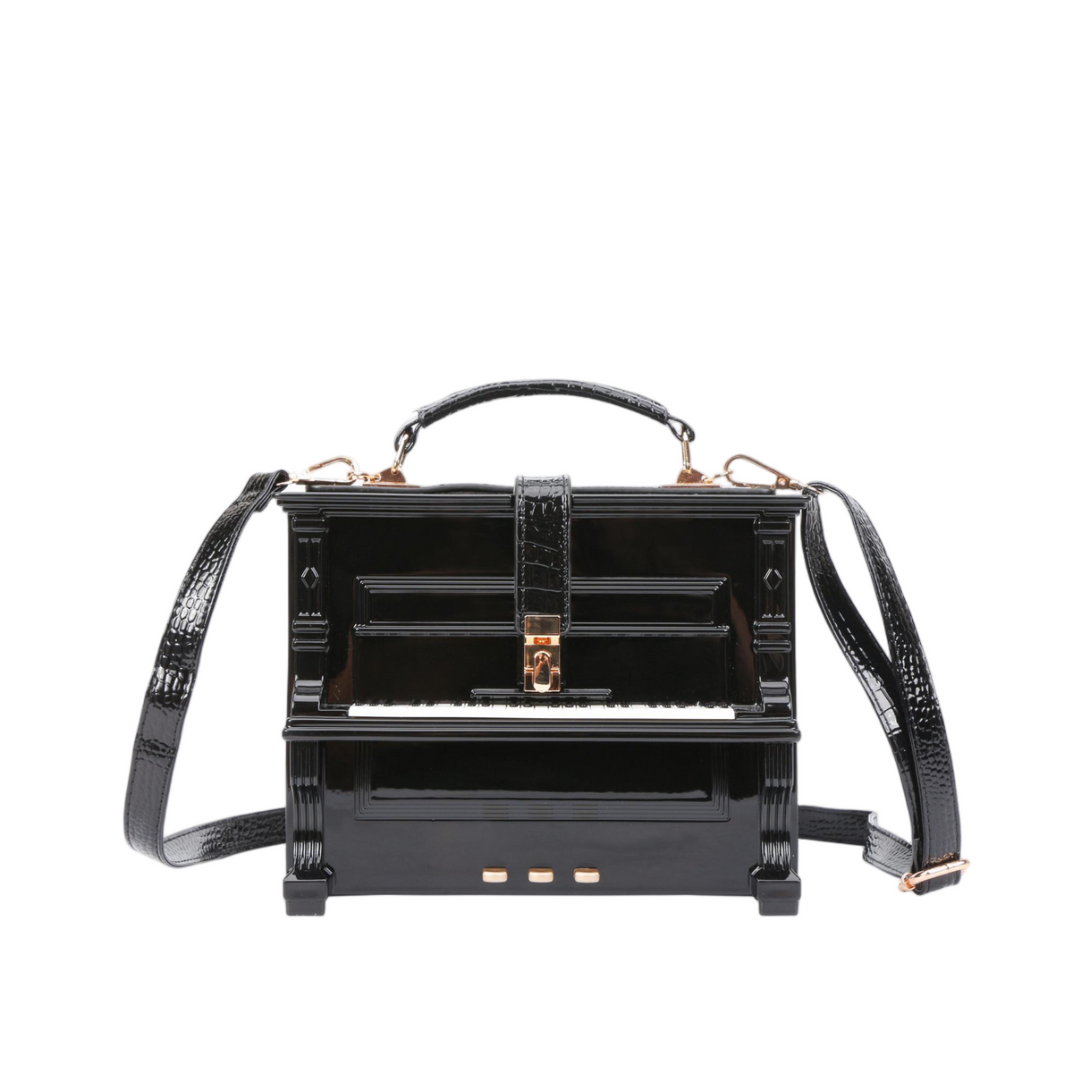 Piano Shaped Crossbody Shoulder Bag Handbag Acrylic Unique Novelty Piano Purse